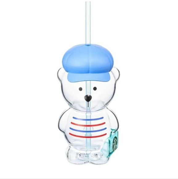 NWT Starbucks Korea 2023 Summer Bearista Glass Coldcup Summer Phase 2 - Picture 1 of 5